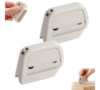 2 Pack Mini Magnetic Ceramic Box Cutter, Retractable Cardboard Cutter with Right Angle Groove, Portable Cardboard Cutting Tool for Crafts&Daily Use (Beige*2)