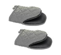 2 Pack Mini Oven Mitts Heat Resistant Non-slip Neoprene Cotton Gloves-b