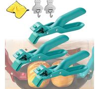 2 Pack Multi-function Anti-Scald Bowl Clip, Anti-Scald Bowl Holder Clip with Non-slip, Kitchen Silicone Tongs Gripper for Oven, Microwave, Baking, Serving, Bowls, Tableware (3A)