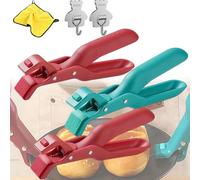 2 Pack Multi-function Anti-Scald Bowl Clip, Anti-Scald Bowl Holder Clip with Non-slip, Kitchen Silicone Tongs Gripper for Oven, Microwave, Baking, Serving, Bowls, Tableware (3D)