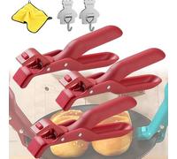 2 Pack Multi-function Anti-Scald Bowl Clip, Anti-Scald Bowl Holder Clip with Non-slip, Kitchen Silicone Tongs Gripper for Oven, Microwave, Baking, Serving, Bowls, Tableware (3C)
