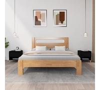 2 Pack Night Stands Black 50x46x50 cm, Plywood Bedside Tables with Storage Shelf, Modern End Table for Living Room Bedroom, Sturdy & Water-Resistant Surface