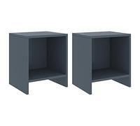 2 Pack Night Stands Pine Wood Light Gray 35x30x40 cm with Shelf, Solid Wood Bedside Tables for Bedroom Storage, Sturdy Modern Side Tables for Living Room or Guest Room