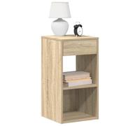 2 Pack Night Stands with Drawer, Sonoma Oak Bedside Table 35x34x66.5cm, Sturdy Engineered Wood, Modern Bedroom Furniture with Open Shelf & Storage Cabinet for Home Decor