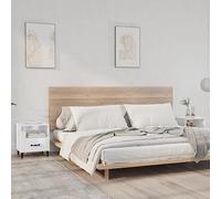 2 Pack Night Stands with Drawer, White Glossy Plywood Bedside Table for Bedroom, Modern End Table with Storage Shelf, Sturdy Surface for Lamp, Books, Plants, Easy to Clean & Assemble, 40x35x47.5cm