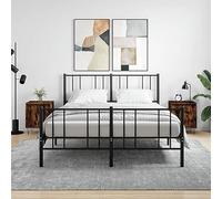 2 Pack Night Stands with Drawers, Engineered Wood Smoked Oak Bedside Tables 40x35x50 cm, Modern Bedroom Furniture with Wall Mounting Kit, Sturdy & Spacious Storage for Home Decor