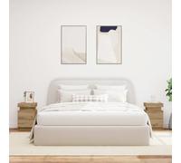 2 Pack Night Stands with LED Lights, Oak Finish Modern Bedside Table with USB Port & Drawer, 35x39x55 cm Engineered Wood Storage End Table for Bedroom Living Room