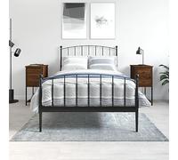 2 Pack Night Stands with Storage, Engineered Wood Bedside Table with Adjustable Legs, Oak Brown End Table for Bedroom Living Room, 32x42x70 cm