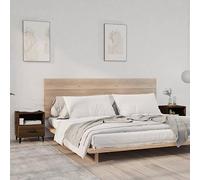 2 Pack Nightstand Set, Brown Oak Finish Plywood Bedside Table with Drawer & Shelf, Modern Bedroom Furniture for Storage, Sturdy Surface for Lamp & Decor, Easy Assembly, 40x35x47.5cm