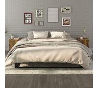 2 Pack Nightstand with Storage, Smoked Oak Finish Plywood Bedside Table with Door, 40x40x50cm Modern End Table for Bedroom Living Room, Easy Assembly Sturdy Surface for Decor Books Plants