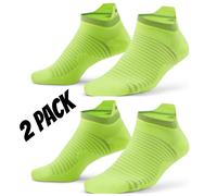 2 PACK Nike Dri-FIT Spark Lightweight No Show Running Socks DA3589-702 Volt