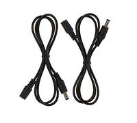 2 Pack of 36 Inch (3 Foot) 22AWG Male to Female 5.5mm X 2.1mm Barrel Plug DC Power Extension Cables