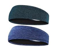 2-pack of headbands, sweat-wicking headbands for sports fitness yoga running elastic non-slip
