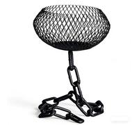 2 Pack Optical Illusion Floating Chain Candle Holder Set Creative Metal Wire Mesh Tea Light Lantern Anti-Gravity Sculpture Stand for Gothic Home Decor Dining Table Centerpiece(Style 1)