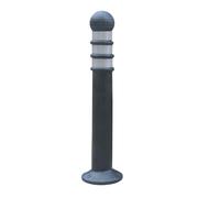 2 Pack Parking Bollard Post，31.5" Reflective Safety Posts,Heavy Duty Barrier for Garage, Warehouse & Traffic Areas(Black)