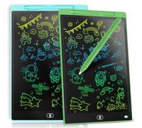 [2 Pack] Pizarra de Escritura LCD de 12 Pulgadas, Tablero de Dibujo Portátil Borrable, Regalo para Niños, Tableta Gráfica para Juegos Infantiles 2, 3, 4, 5, 6 años(Azul&Verde)