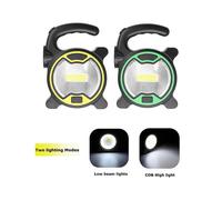 2-pack Portable Led Cob Camping Lantern Side Torch Flashlight Outdoor Work Lamp Tent Light for Hiking Fishing Cycling Emergencyyellow + Green