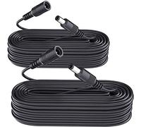 2 Pack Power Extension Cable, DC 12V Power Adapter Extension Cord, 10M 33ft 2.1mm x 5.5mm, Compatible with 12V DC Adapter Power Supply or Wall Charger for CCTV Security Camera IP Camera(2Pack, Black)