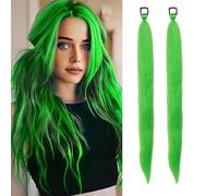 2 Pack Purple Ponytail Extension with Elastic Tie 26 Inch -Straight Sleek Wrap Around Braid Hairpiece,Ideal for Purple Hair Extensions for Braids, Cosplay,Party Use, Lightweight & Natural Look (#12)