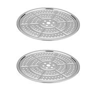2 Pack Rejilla para Conservas de Acero Inoxidable, 12,6" Rejilla Duradera para Conservas a Presión Rejilla Redonda para Conservas Bandeja para Cocinar al Vapor para Conservas a Presión Tostar Hornear