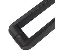 2 Pack Side Mount Pull Handle Back to Back,Double-Sided Door Handle Round Corner, Matte Black Handle for Shower Glass Door/Barn Wood Door, 4 cm Wide Pole(64cm/25 1/4")