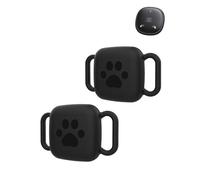2 Pack Silicona Funda para UGREEN FineTrack Mini 2 AntiLost GPS Pet Tracker, daunke Impermeable & Resistente a los Arañazos Cubierta, Adecuado para Perro/Gato Collar Accesorio Locator Portátil, Negro