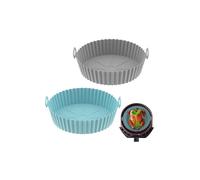 2-pack silicone air fryer molds, 20 cm basket, air fryer accessories for Philips Ninja Foodi Max Cosori Moulinex Tefal