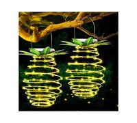 2 Pack Solar Lights, Hanging Pineapple Lantern Lights