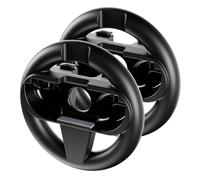 2 - Pack Steering Wheels for Switch 2 Joy-Cons, Ergonomic Design, Perfect for Mario Kart & Racing Games (Black)