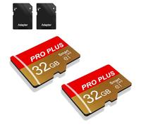 2 Pack Tarjeta De Memoria 32GB con Adaptador SD, Tarjeta De Memoria De Alta Velocidad, UHS-I C10 A1, Tarjeta TF para Tablet/Móvil/Fotocámara/Audio del Coche/Consola De Juegos (TF162 32GB)
