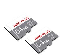 2 Pack Tarjeta De Memoria 64GB con Adaptador SD, Tarjeta De Memoria De Alta Velocidad, UHS-I C10 A1, Tarjeta TF para Tablet/Móvil/Fotocámara/Audio del Coche/Consola De Juegos (TF183 64GB)
