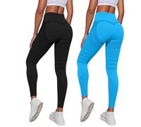 2 Pack Viva Cuerpo Leggings 3D Anticelulíticos Mujer,Leggings Anticelulitis 3D Compresión Lipedema,Leggins Anti Celulitis Deportivos Push Up, Mallas Anticelulitis Mujer Reductores Lipedema