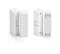 2 Pack White Burglar Alarm Door Window Sensor Wired Anti-theft Contact Detectors Waterproof Professional Quality for Kids Children Safety Diy Protecti