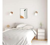 2 Pack White Pine Solid Wood Nightstand Set with 3 Drawers, Rustic Bedside Table for Bedroom, 40x29.5x64cm Storage Cabinet, Easy to Clean and Assemble