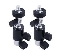 2 PackFlash Mount C II Hot Shoe Mount Adapter, Load Capacity 2kg Ball Head Ring Light Adapter for Camera, Camcorder, Gopro, LED Video Light