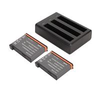 2 Packs de Batería de Repuesto para Insta360 X3 y 3 Canales LED Cargador de Batería Hub, 1800mAh Baterías Recargables y Accesorios Cargador de Batería para Insta 360 X3