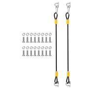 2 Packs Trash Can Lid Lock - Bear Proof Lock Set, Rubber Coated Wire Rope with Heavy Duty Clasp, Secure Lid Fastener for Home, Office, Garden, Outdoor Trash Bin, Animal Proof Garbage Bin