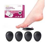 2-Pair Metatarsal Pads for Pain Relief - Bukihome Ball-of-Foot Cushions for Forefoot Support Fatigue Relief, 1/3" Thick Soft Ball-of-Foot Pads for Metatarsalgia Morton’s Neuroma, Men Women (M)