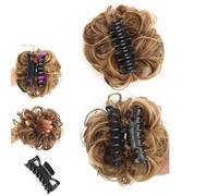 2 Pairs Bun Extension Clips, Messy Bun Scrunchie, Hair Extension Scrunchie, Messy Buns Hair Pieces for Women, Soft Hairs Buns Hairpieces for Women Daily Wea (#10)