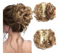 2 Pairs Bun Extension Clips, Messy Bun Scrunchie, Hair Extension Scrunchie, Messy Buns Hair Pieces for Women, Soft Hairs Buns Hairpieces for Women Daily Wea (#13)