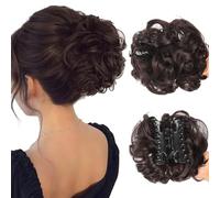 2 Pairs Bun Extension Clips, Messy Bun Scrunchie, Hair Extension Scrunchie, Messy Buns Hair Pieces for Women, Soft Hairs Buns Hairpieces for Women Daily Wea (#5)