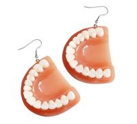 2 Pairs Drop Teeth Charm Fashion Vintage Weird Jewelry Earrings for Women Orrous Miss To Hang