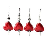 2 Pairs for Women Gothic Love Heart Drop Earrings Fashion Jewelry
