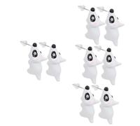 2 Pairs Girls Women Wearing Post Fashion Earrings Dog Bite Animal Ear Studs Polymer Clay White Miss Small Animals