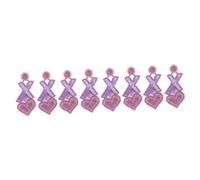 2 Pairs Valentine's Day Girls' for Drop Heart Shaped Wedding Jewelry Sequin Vintage Earrings Metal Pendant Bead