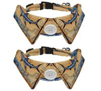 2 pajaritas ajustables para perro y gato, pez espada vintage, cómodo y duradero, collar con campana para perros pequeños, gatos, gatitos y cachorros
