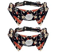 2 pajaritas ajustables para perros y gatos, flor de cereza de pez koi, cómodo y duradero, collar con campana para perros pequeños, gatos, gatitos y cachorros