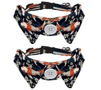 2 pajaritas ajustables para perros y gatos, flor de cereza de pez koi, cómodo y duradero, collar con campana para perros pequeños, gatos, gatitos y cachorros