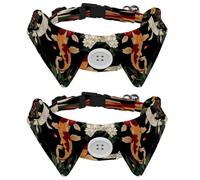 2 pajaritas ajustables para perros y gatos, flor de pez koi, cómodo y duradero, collar con campana para perros pequeños, gatos, gatitos y cachorros