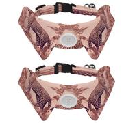 2 pajaritas ajustables para perros y gatos, leopardo de oro rosa, cómodo y duradero, collar con campana para perros pequeños, gatos, gatitos y cachorros